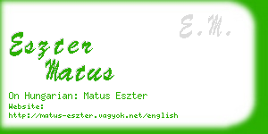 eszter matus business card